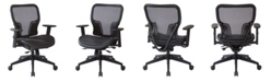 OSP Home Furnishings Dark Air Grid Seat and Back Executive Office Chair